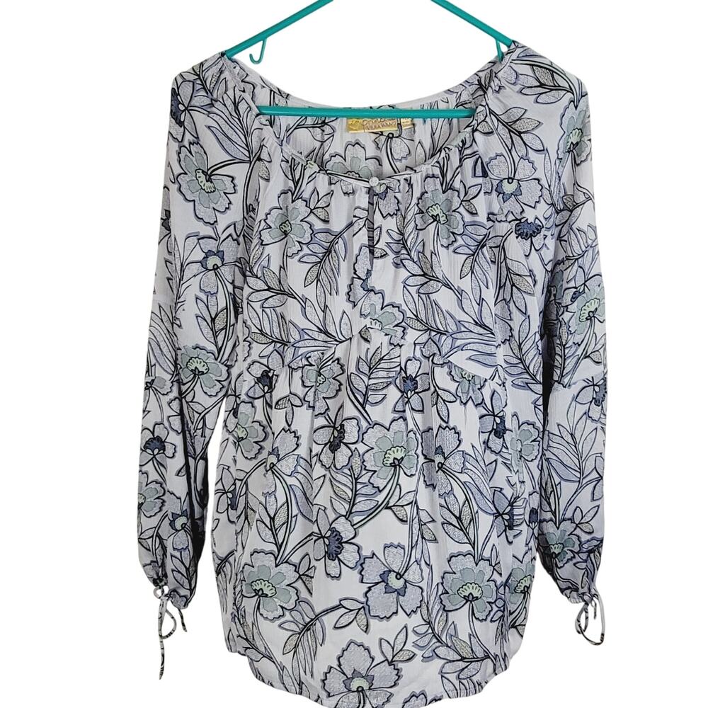 Princess Vera Wang lavender floral flowy top size S Boho Feminine Fairy